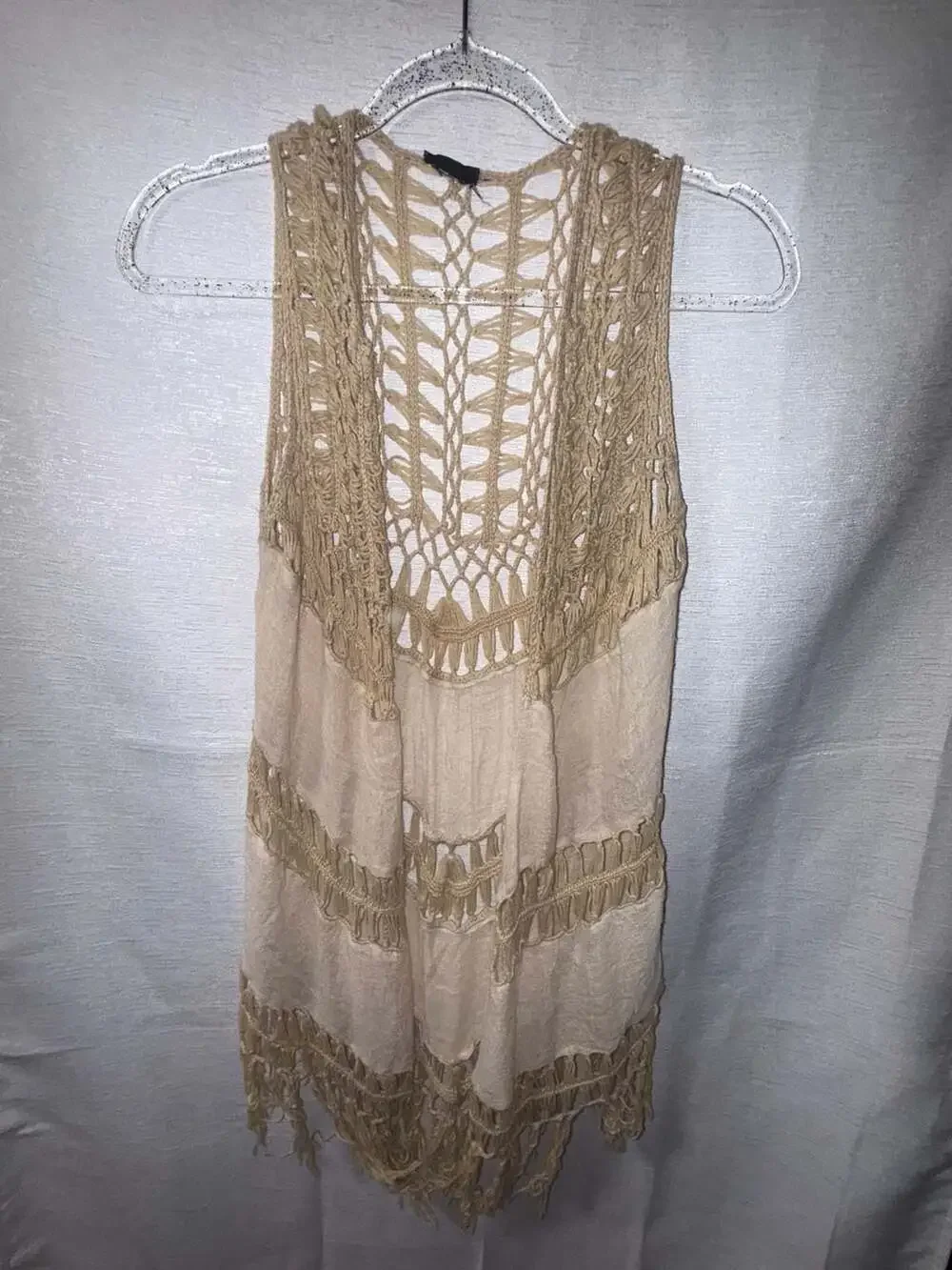 Umgee Boho Crochet Fringe Vest